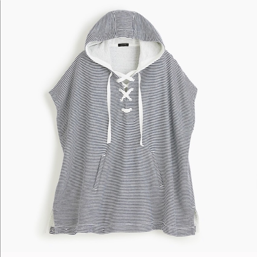 JCrew Striped Cozy Beach Poncho Coverup XS/S